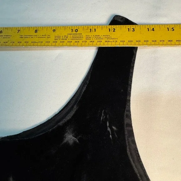 J.R. Nites Size 10 Black Velvet Bodice Dress 90s Minimal Midi Formal - Picture 8 of 8